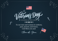 Veterans Day Postcard Template