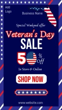 veterans day sale ad,veterans day discount ad digital display template