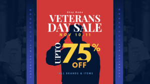 Lila Veterans Day Sale Twitter Post Pos Twitter Template