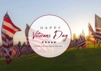 Veterans Day template ไปรษณียบัตร