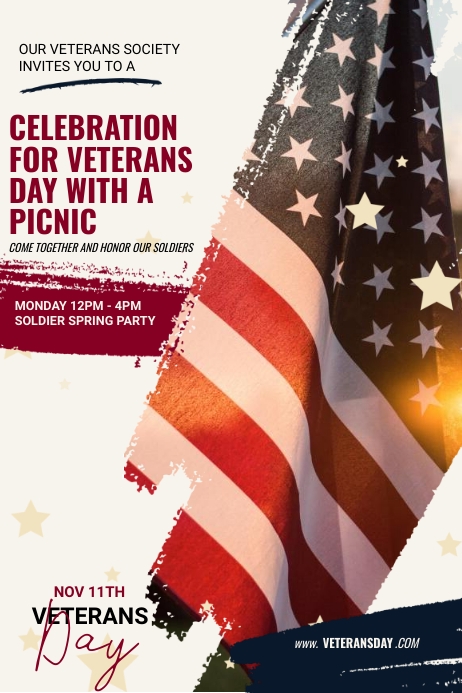 Veterans Day Template Poster Cartaz