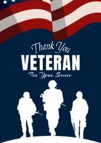 Veterans Day Thanksgiving A4 template