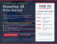 Purple Veterans Day Tribute Flyer Template