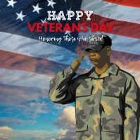 Veterans Day veteran Instagram Post template