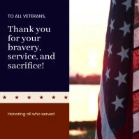 veterans day video Kvadrat (1:1) template