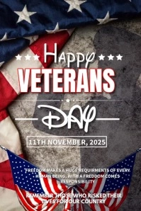 Veterans Event ads โปสเตอร์ template