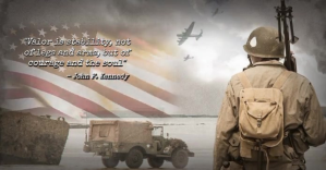 Veterans Greetings Video Banner Obraz udostępniany na Facebooku template