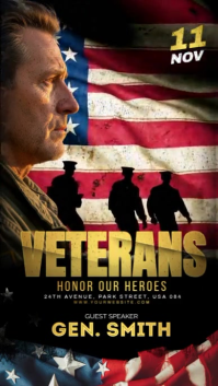 Veterans Heroes Tribute Reel template