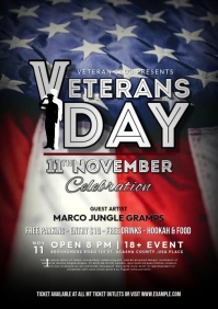 Veterans Party Flyer A4 template
