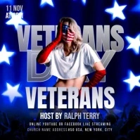 Veterans Party Video Ads Quadrado (1:1) template