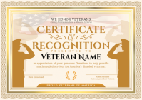 Blanco Veteran Recognition Certificate A4 Template