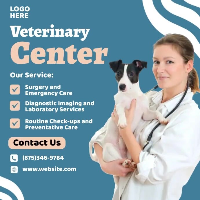 Veterinary Center Ads Template PosterMyWall