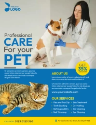 Veterinary Clinic Flyer Template Volante (Carta US)