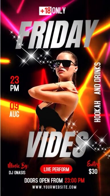 Vibes Friday Ролик Reels в Instagram template