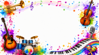 Hvid Music Celebration Digitalt display Template