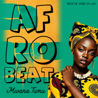 Turquoise Afrobeat Music Albumcover Template
