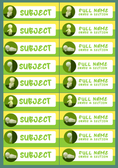 Copy of Vibrant Green Science-Themed School Label | PosterMyWall