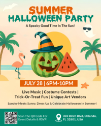 Amarillo Summer Halloween Party Instagram Portrait Template
