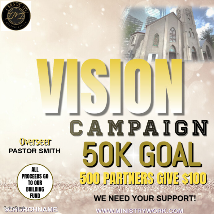 Goal Flyer Examples Copy of Vibrant Ministry Vision Goal Flyer | PosterMyWall