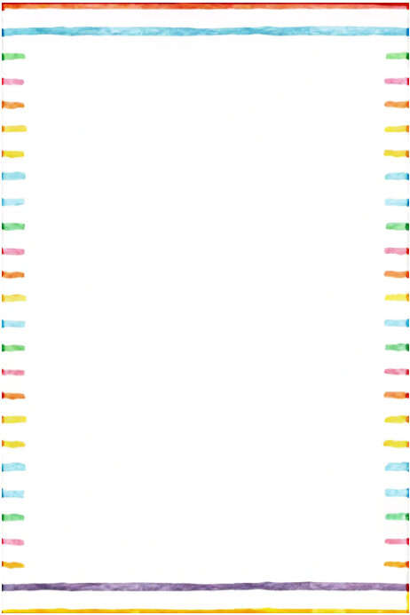 Vibrant rainbow watercolor border template Plakkaat