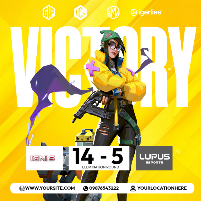 Victory Esports Match Result Template | PosterMyWall