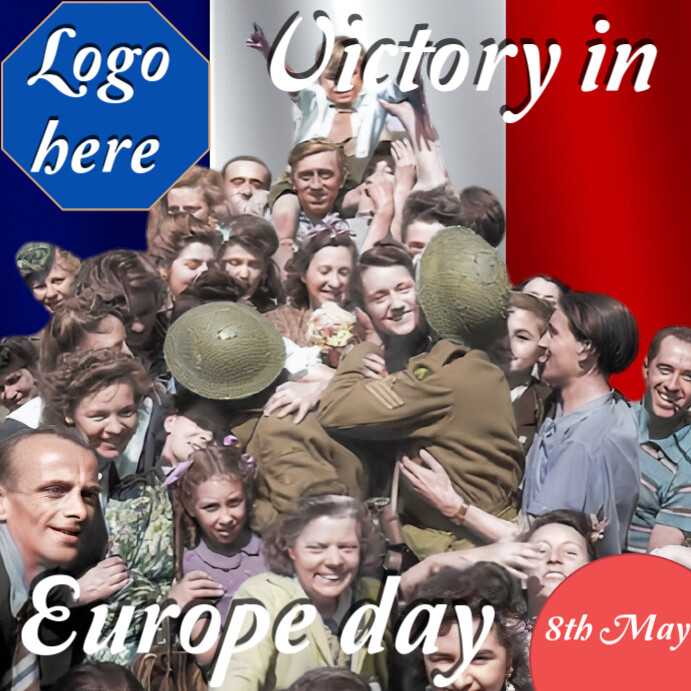Victory in Europe day Instagram Post template