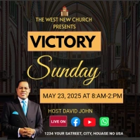 VICTORY SUNDAY FLYER TEMPLATE Message Instagram