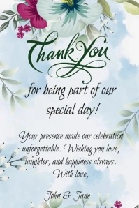 Video Appreciation Card Poster template