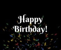 Video Birthday Card สามเหลี่ยมขนาดกลาง template