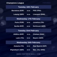 Video Champions League Fixtures Instagram template