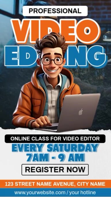 Video Editing Ad Plantilla de Video Editing Ads | PosterMyWall