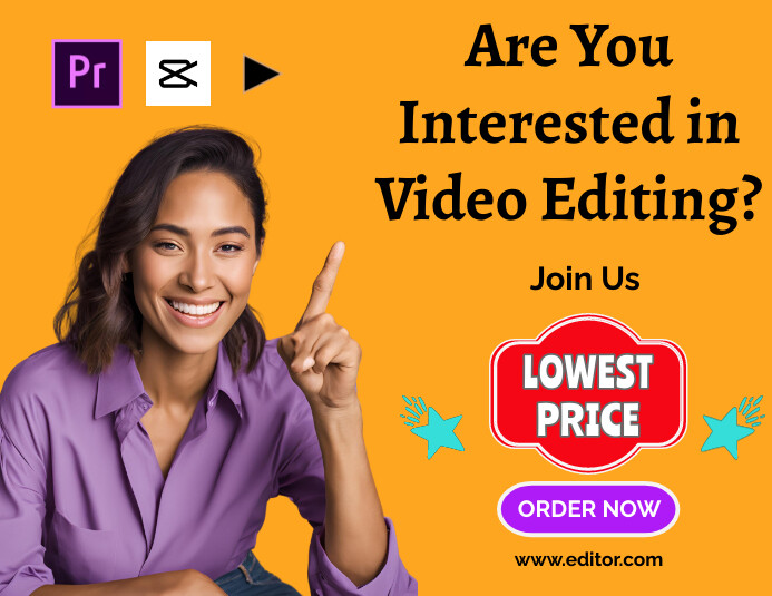 Video Editing Course Banner Template | PosterMyWall