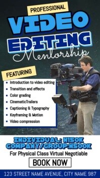 Video Editing Mentorship Reel Instagram template