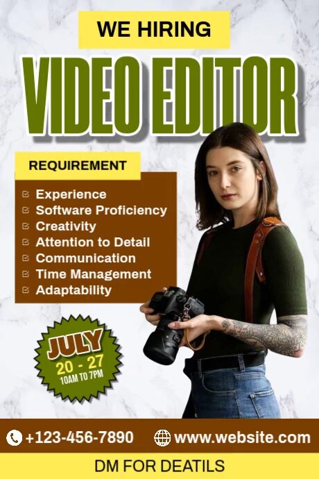 Video Editor Ads Poster template