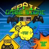 Video Game Gaming Night Instagram Template