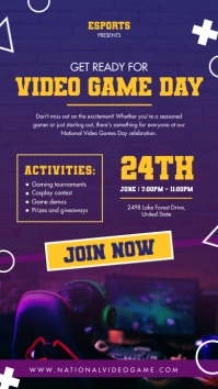 Video Game Tournament Flyer Instagram Story template