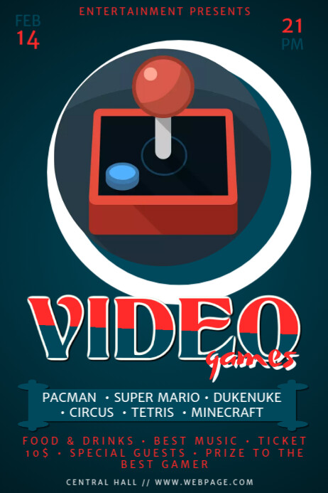 Video Games Flyer Template PosterMyWall
