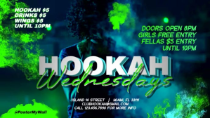 Video Hookah Digital Display Smoke Bar Neon template