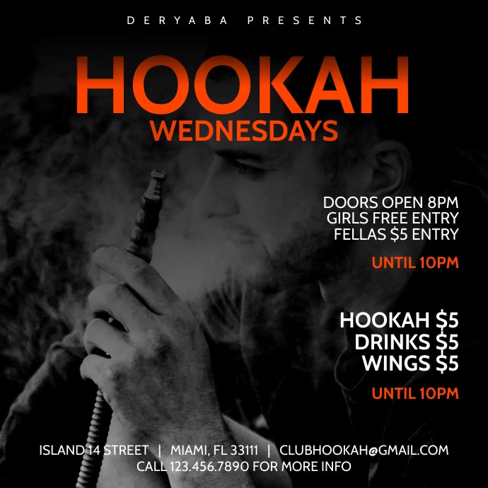 Video Hookah Instagram Promo Banner Template PosterMyWall