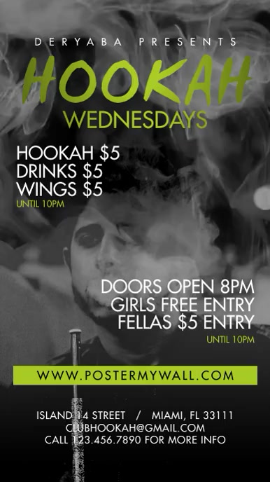 Shisha Promotion Video Hookah Instagram Story Promotion Template | PosterMyWall