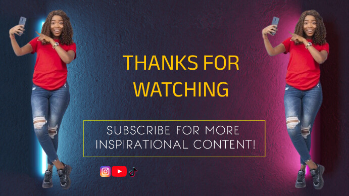 video outro Design Template | PosterMyWall