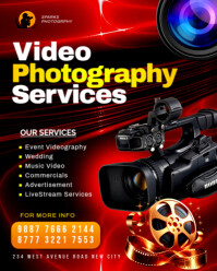 Video photoagraphy services event videography production company advertisement flyer poster template Instagram Portrait