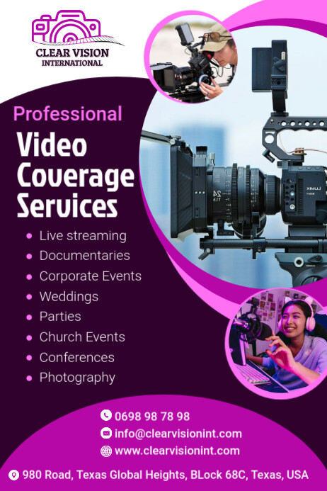 VIDEO PHOTOGRAPHY PRODUCTION POSTER Template | PosterMyWall