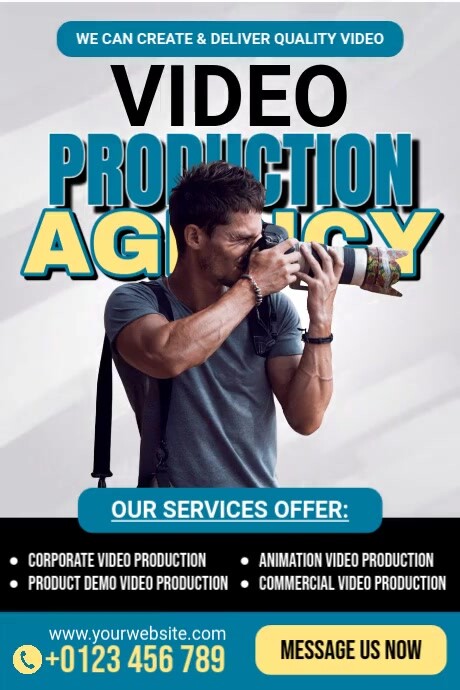 Video Production Agency Plakkaat template