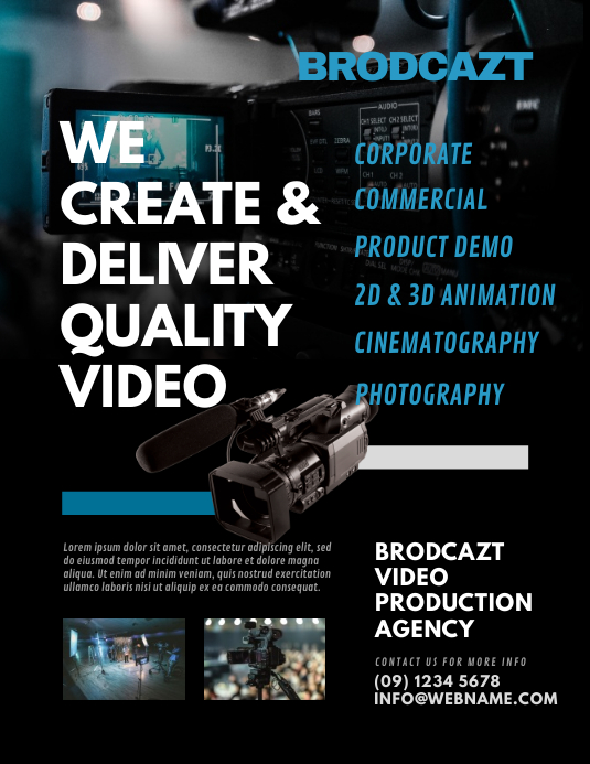 Videostudio Flyer Video Production Agency Flyer Template | PosterMyWall