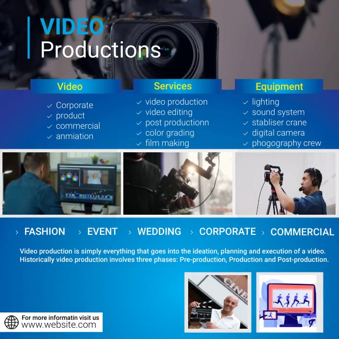 Copy of Video production company ad | PosterMyWall
