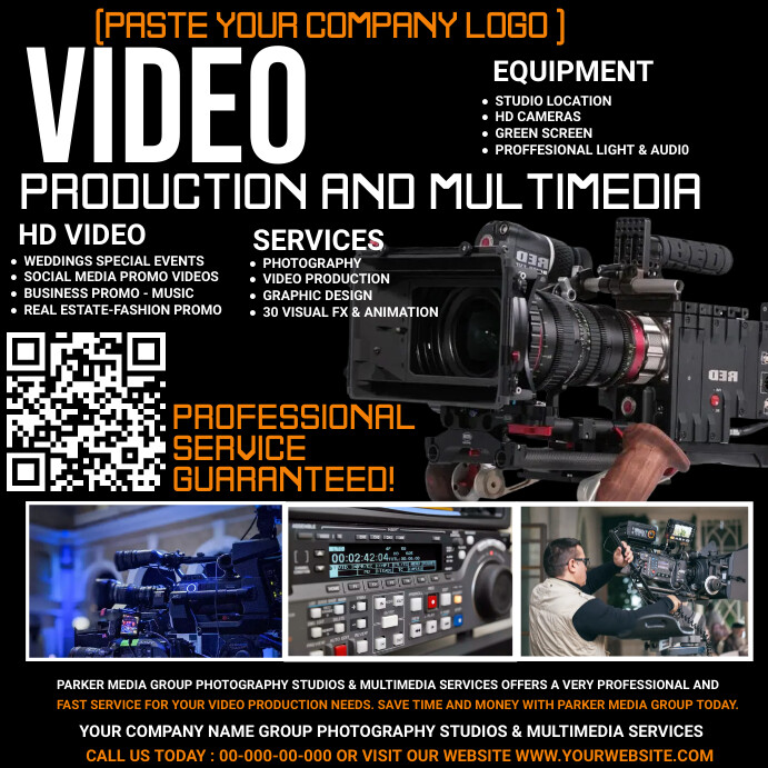 Sign Production Flyer Production Flyer Design Buy Video Production Agency Flyer Template
