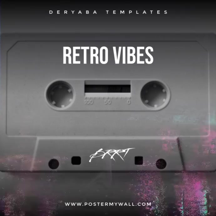 Plantilla de Video Retro Vibe Cassette Tape Compact CD Cover | PosterMyWall