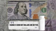 video usd quote wide Digital Display (16:9) template