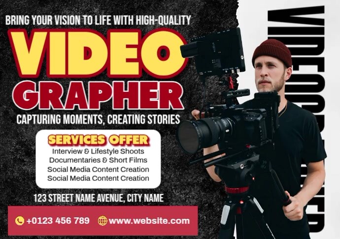 Video Ad Draft Videographer Ads Template | PosterMyWall